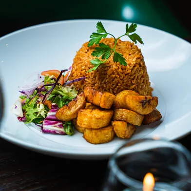 Jollof Rice With Plantain