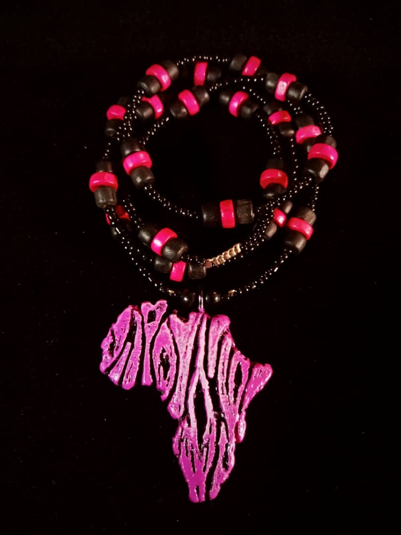 Afro Necklace - African Map single
