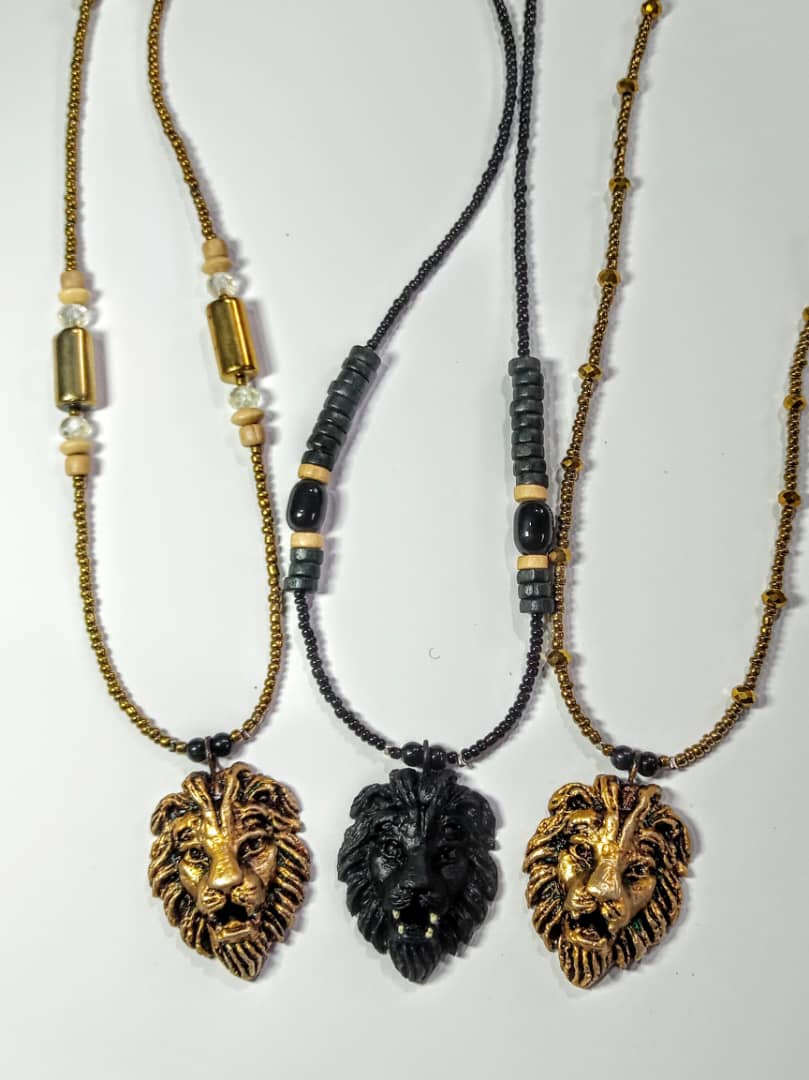 Afro Necklace Set Lion