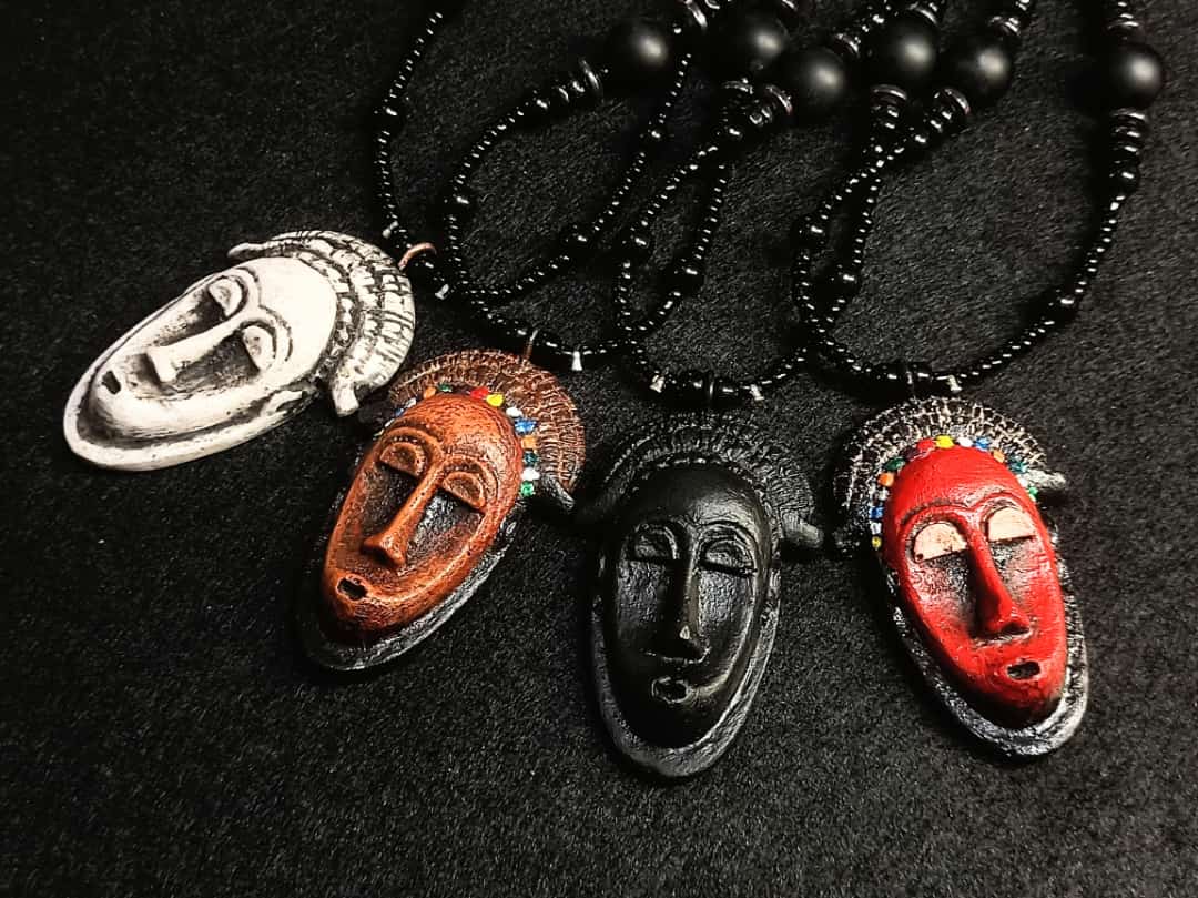 Afro Necklace Set Benin - Multi Color